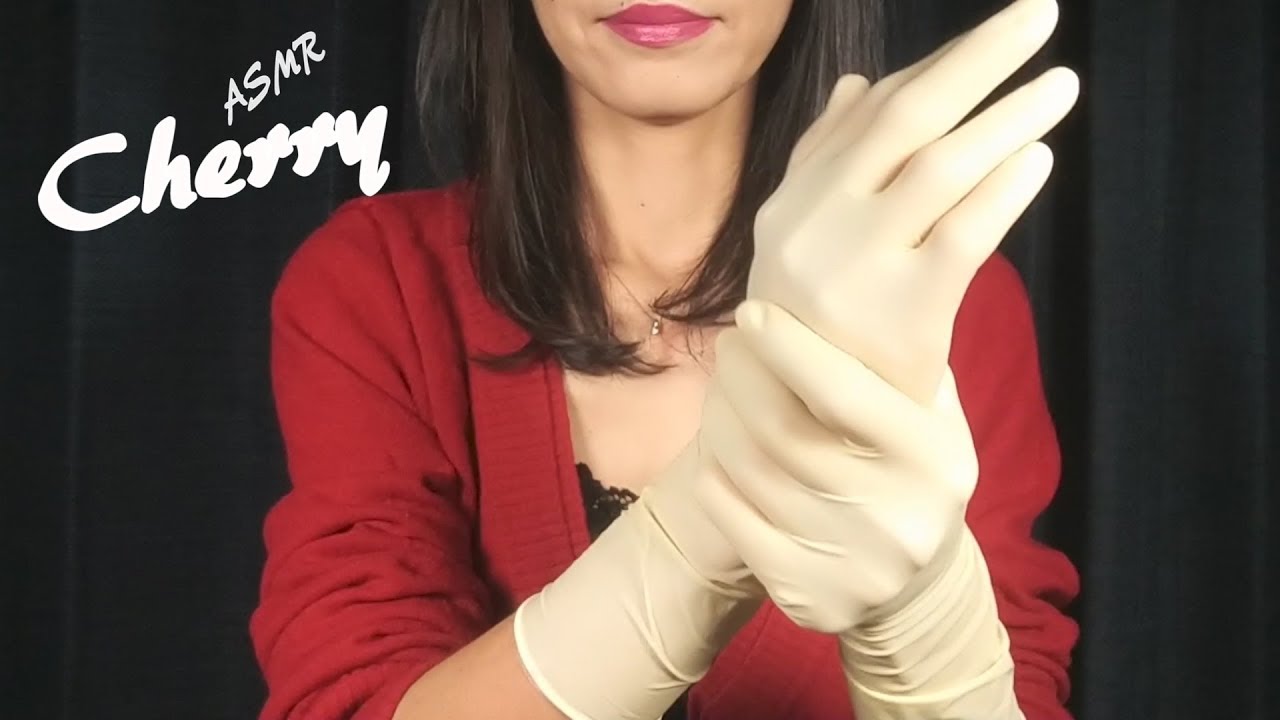 【ASMR】White Rubber Gloves Slow & Gentle Finger Moving 부드럽고 부드러운 흰색 고무 장갑 / 白ゴム手袋の優しい手の動き