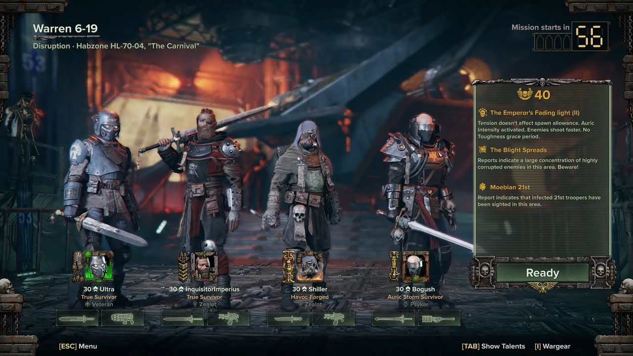 Auric Damnation Havoc 40 ║ Warren ║ Veteran Power Sword + Plasma Gun 1.6.3 #Darktide #warhammer40k