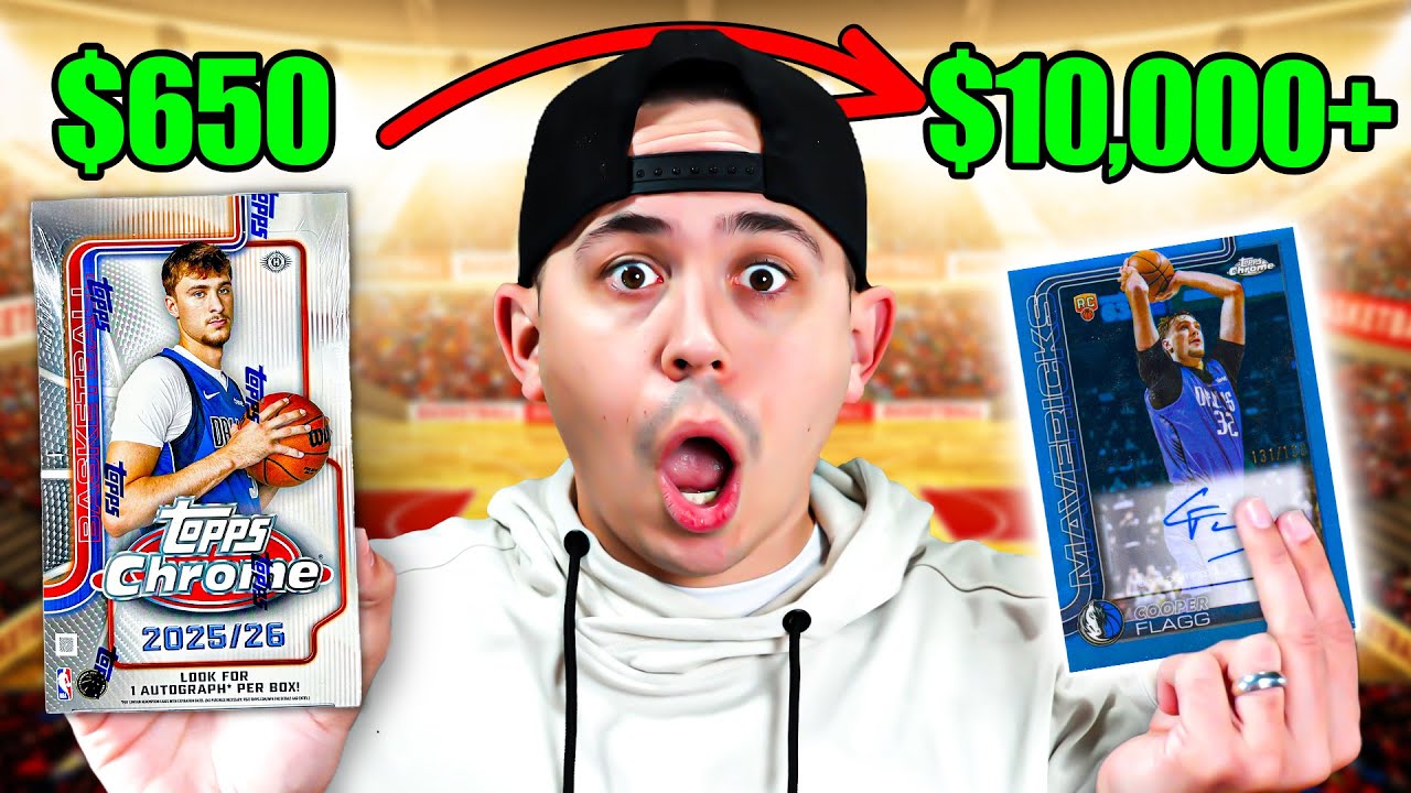 MY BIGGEST HIT EVER! 😱 *$10,000+ Auto Pulled From Topps Chrome Basketball!*