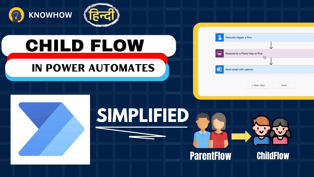 Power Automate Child Flow Tutorial (Hindi) | Send Multiple Emails with Options