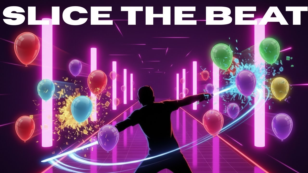 BEAT SABER Immersive Interactive Warm Up | Neon Rhythm Game (Full Body Cardio)