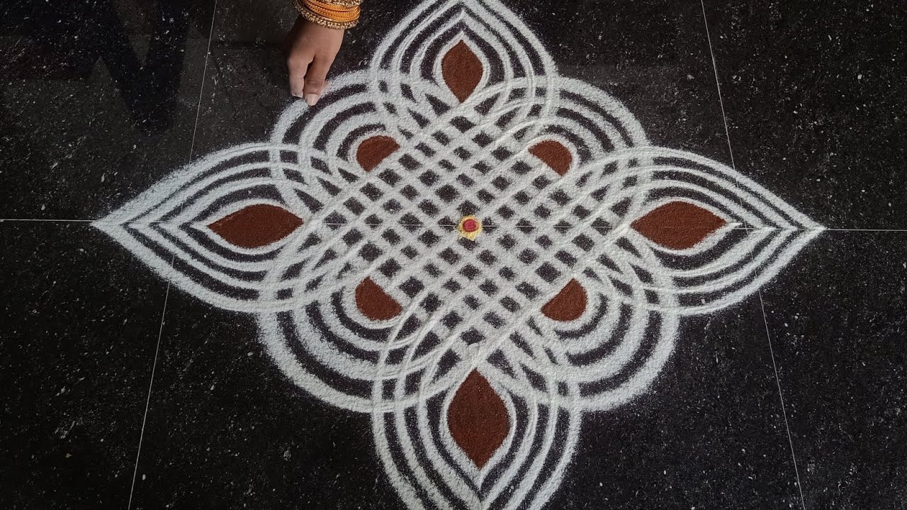 Margazhi madham special kolam | Easy Padi kolam with 3x1 dot | Dhanurmasam mugulu | Rangoli Kolangal