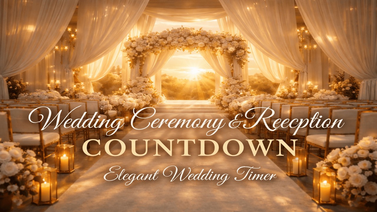 Wedding Ceremony & Reception Countdown | Elegant Wedding Timer
