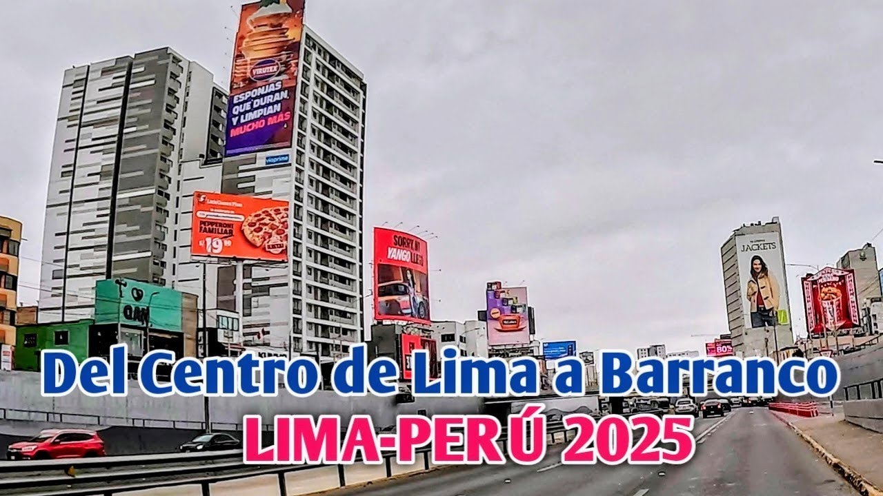 LIMA PERÚ 4K | UN RECORRIDO DESDE EL CENTRO LIMA HASTA BARRANCO | DÍA 03/08/2025