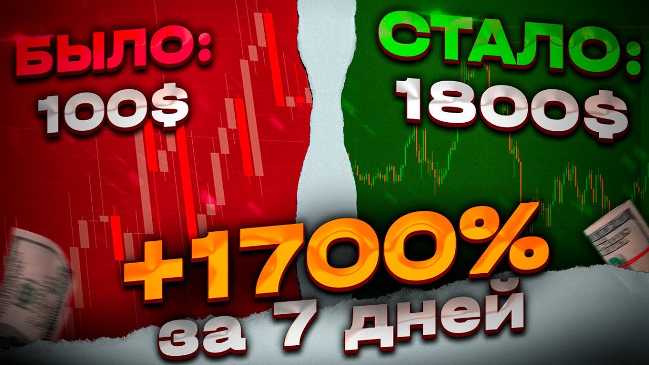 Разгон депозита со 100$ за 7 дней по Smart Money стратегии.