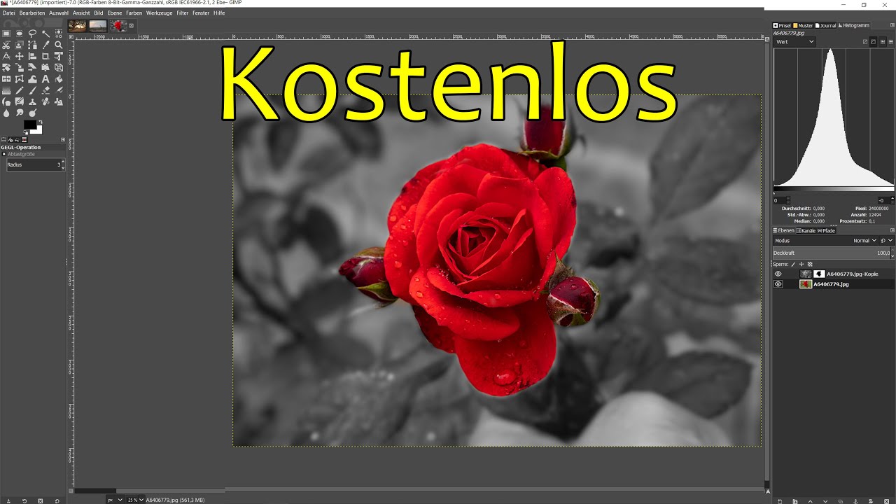Das beste 😱 kostenlose Bildbearbeitungsprogramm: GIMP! Fast wie Photoshop!