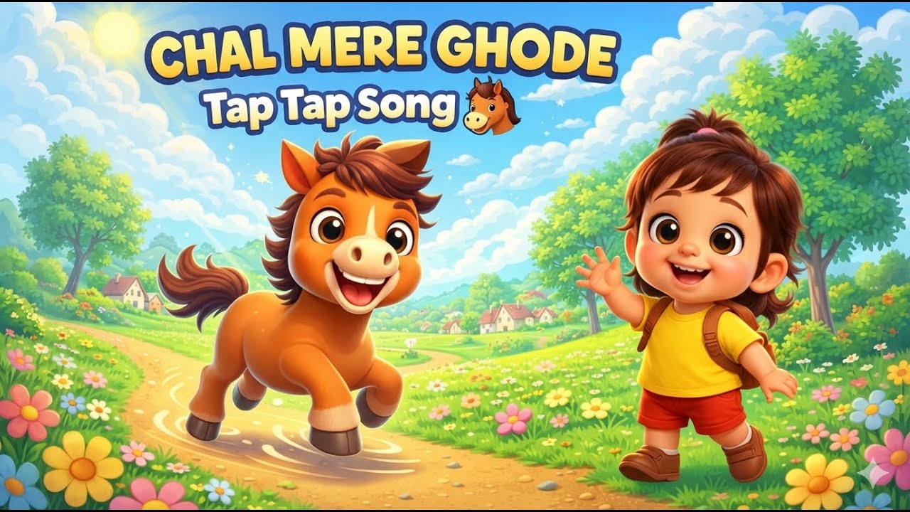 Chal Mere Ghode 🐴 | Tap Tap Horse Song for Kids | Fun Hindi Nursery Rhyme | Fun With Mira #aikikids