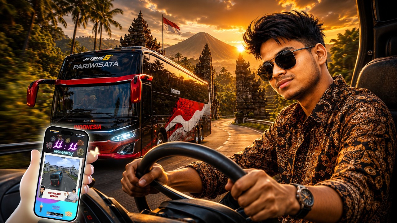 I Tried Being a Bus Driver in Indonesia… This Was a Mistake 😭🚍 #BusSimulatorIndonesia #IndonesianBus