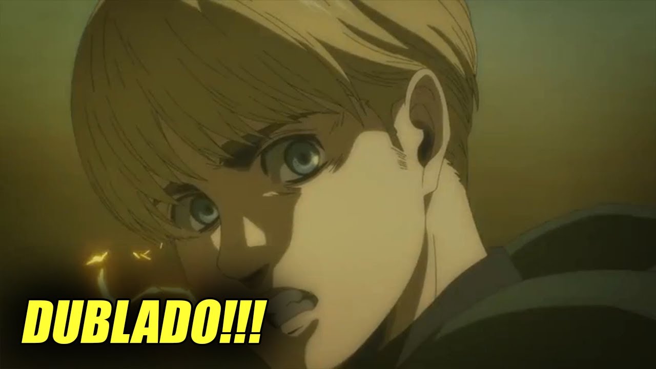 Shingeki No Kyojin Dublado | A Transforma&ccedil;&atilde;o Devastadora de Armin em Titan Colossal
