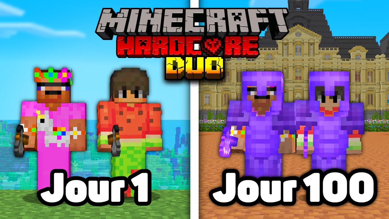 On a Survécu 100 jours en DUO sur Minecraft Hardcore