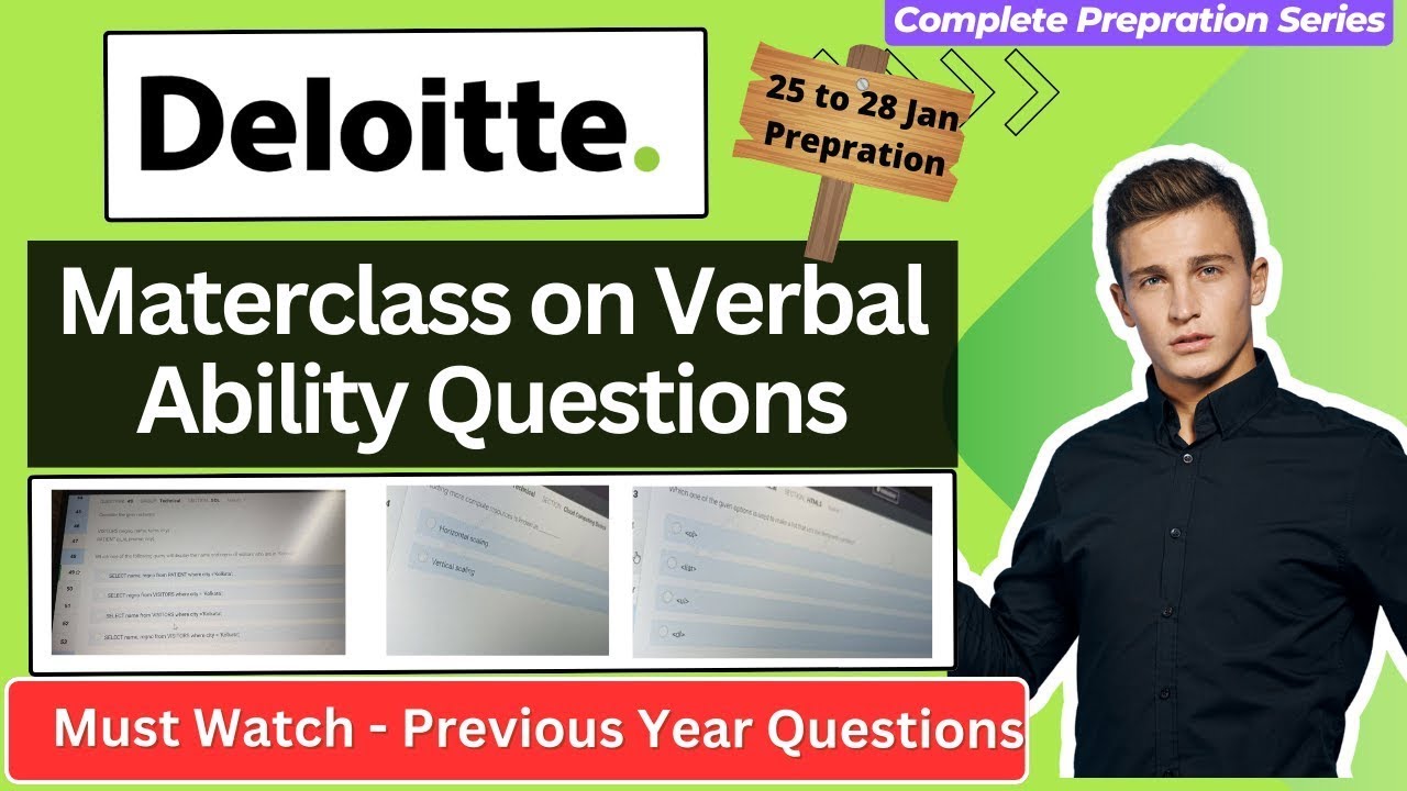 Deloitte Questions prepration for 24  2026 | Deloitte Previous Year Verbal Ability ques.