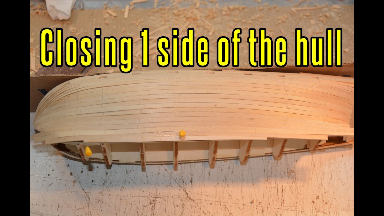 HMS Beagle - part 8 Closing One Side Of The Hull