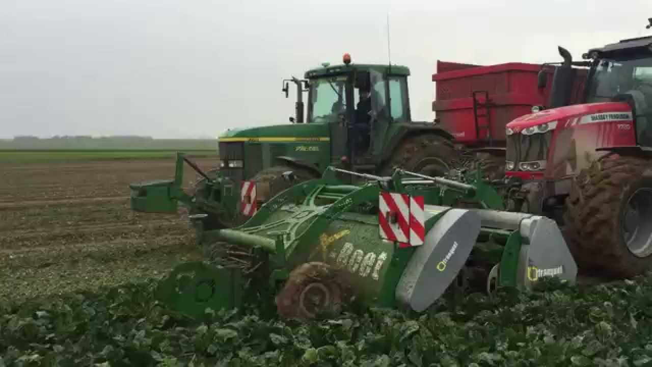 Franquet X Beet effeuilleuse arracheuse frontale. Front sugar beet harvester