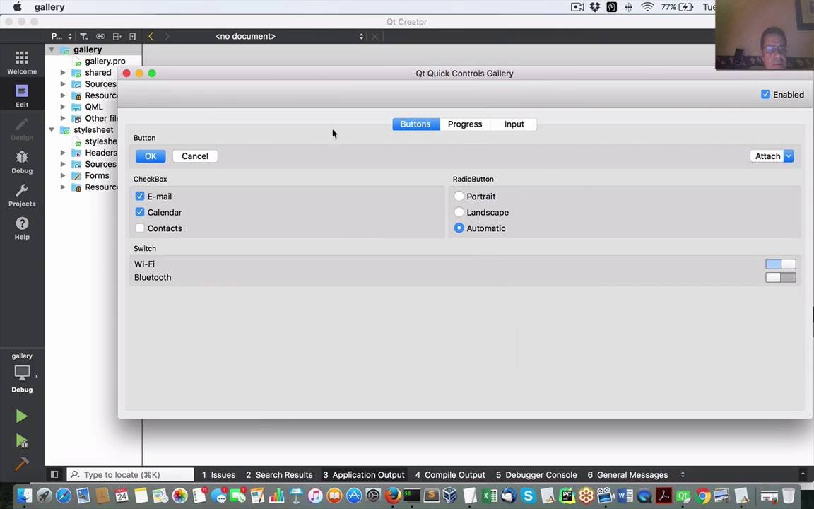 Gallery and style example demos with Qt Creator in C++