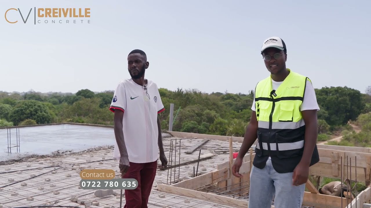 Flat Roof Slab Installation with T-Beams and Blocks in Diani, Ukunda