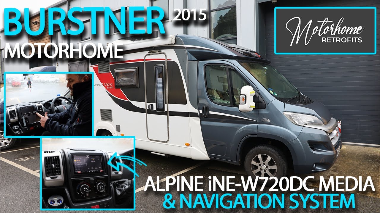 2015 Burstner Motorhome (Fiat Ducato) Upgrades to an Alpine iNE-W720DC Media & Navigation System!!!