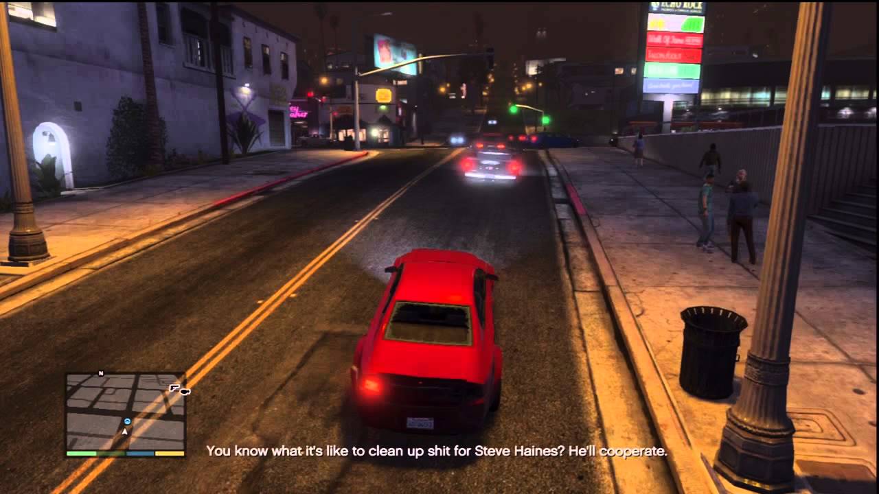 Игровой процесс Grand Theft Auto V: слежка за уборщиком из ФРБ