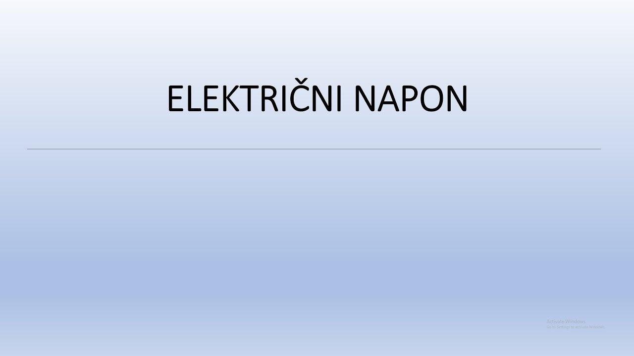 SHVATITE FIZIKU U TRENU! - Fizika 2 - Električni napon