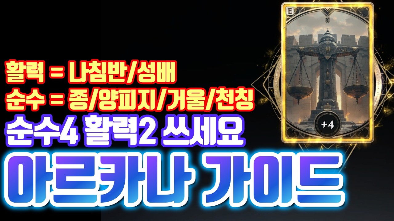 【아이온2】간단하고 빠른 설명!! 신규 아르카나 세트효과 세팅 상세 가이드 [천칭/순수]