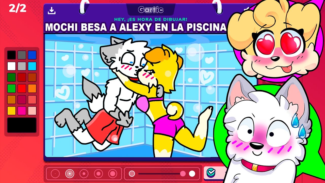 &iexcl;MOCHI SE ENAMORO Y BESO A ALEXY EN LA PISCINA! 😍🔥 GARTIC PHONE