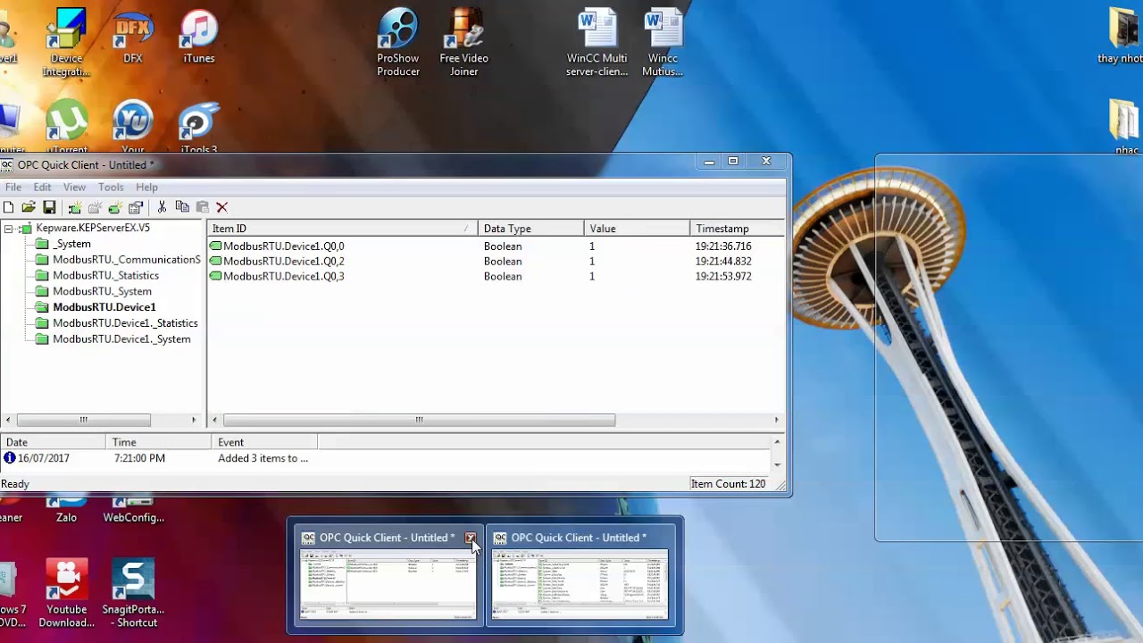 Modbus RTU   Kepware OPC server  WinCC simulation