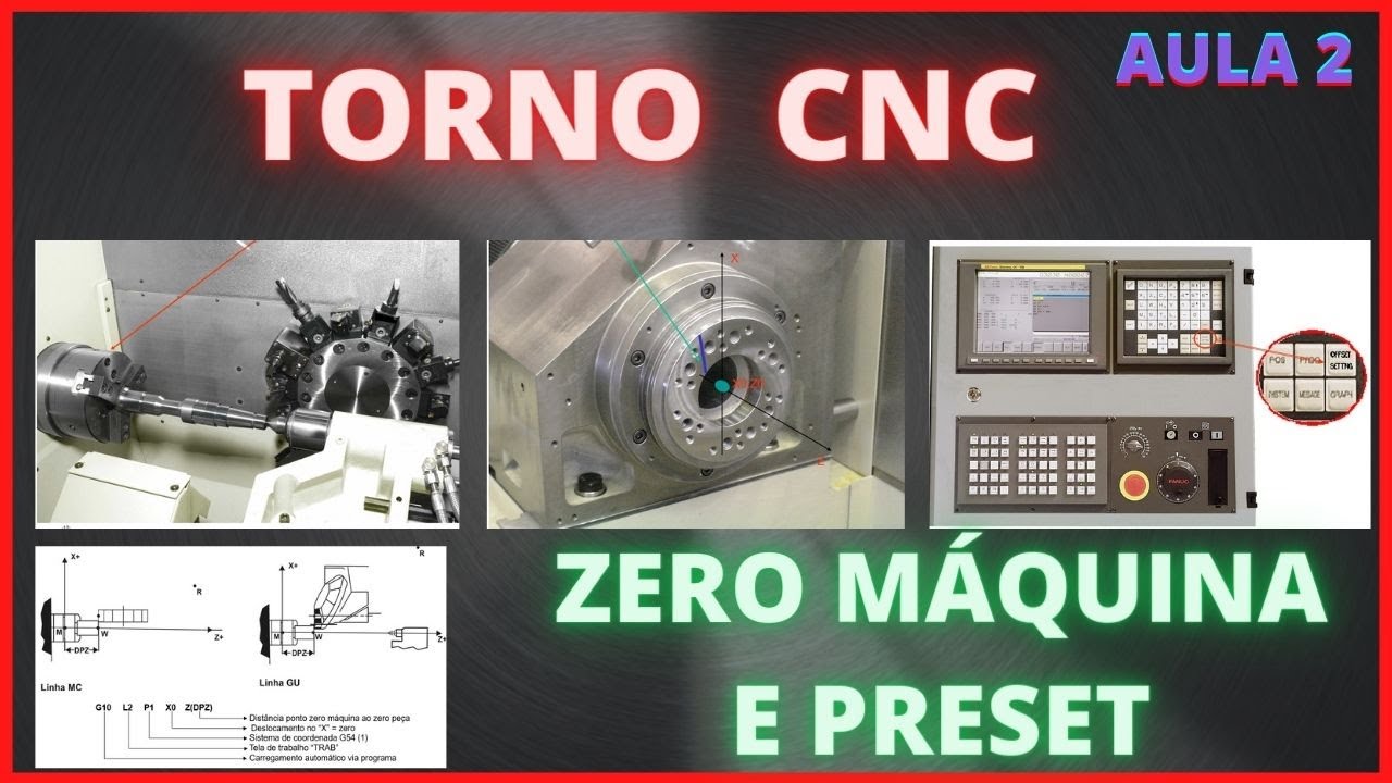 COMO TIRAR PONTO ZERO E PRESET NO TORNO CNC AULA 2👍⚡