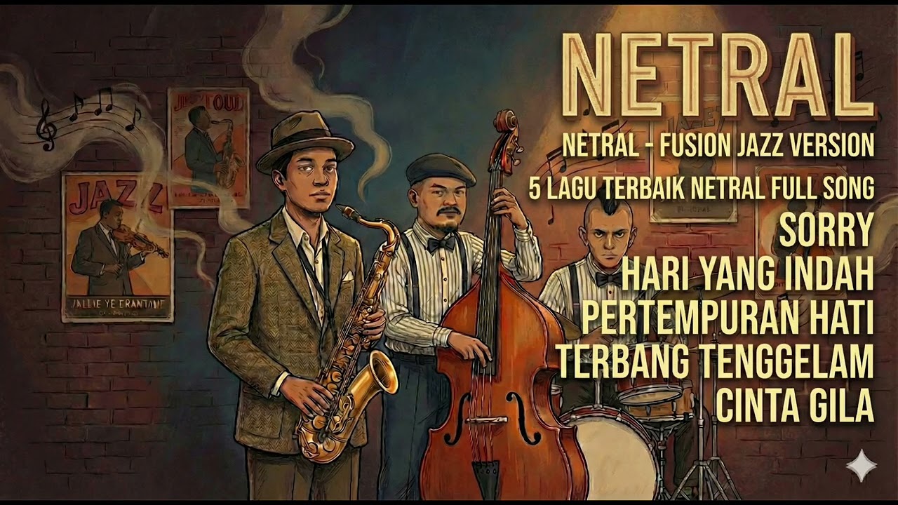 5 LAGU TERBAIK NETRAL - JAZZ VERSION - CHILL WORK MUSIC