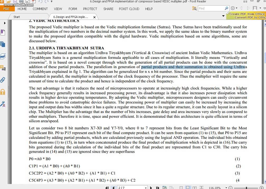Design and FPGA implementation of compressor based VEDIC multiplier