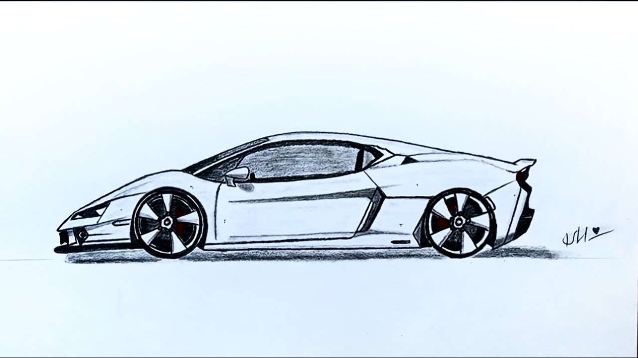 How to draw Lamborghini TEMERARIO in an easy and simple /Drawing /Sketch/Lamborghini Temerario