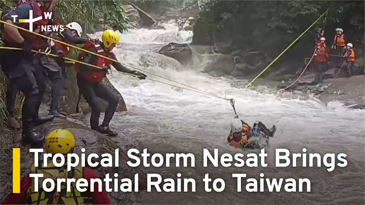Tropical Storm Nesat Brings Torrential Rain to Taiwan | TaiwanPlus News