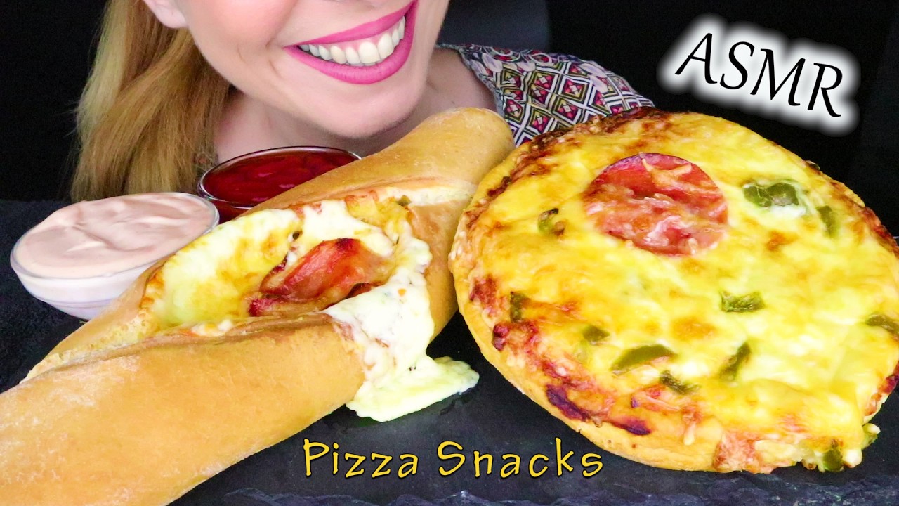 MINI PIZZA & PIZZA BOAT 🍕 - Snacks | Greek Whispering | ASMR Mukbang - 먹방 | Eating Sounds