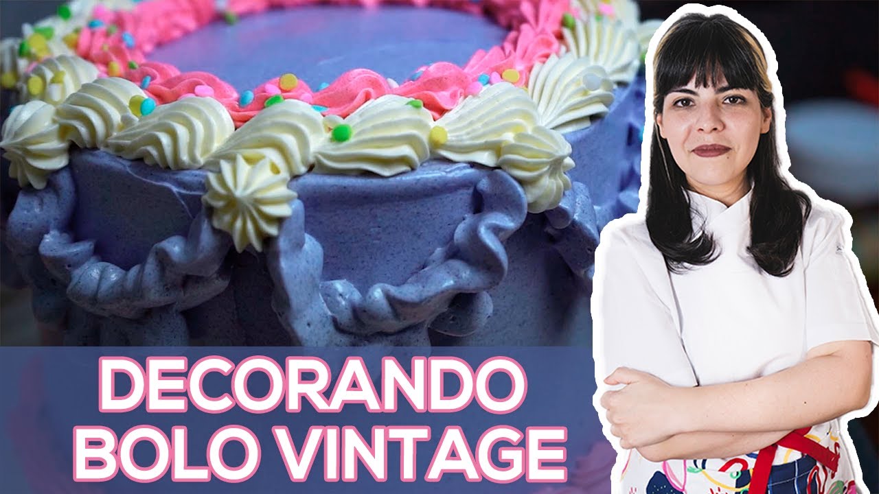 DECORANDO BOLO VINTAGE