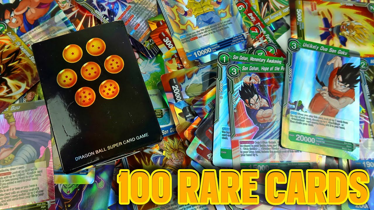 Unboxing 100 RARE Dragon Ball Super Cards