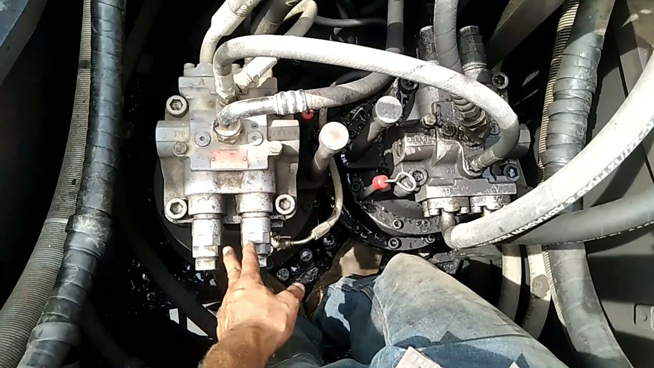 zx 470 lc, system kerja swing machinery & swing trouble shooting low presure.