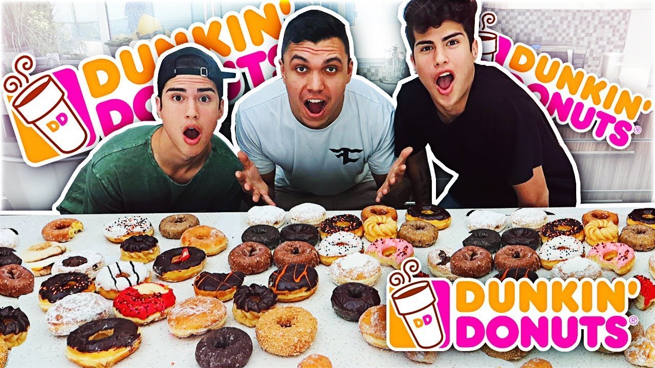 ENTIRE DUNKIN' DONUTS MENU IN 10 MINUTES CHALLENGE!