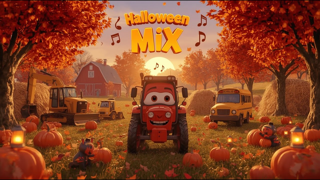 Halloween Kinderlied Boo Boo Boo | Bagger Traktor  Kinderlieder & Baustellen-Spaß🚛🎵