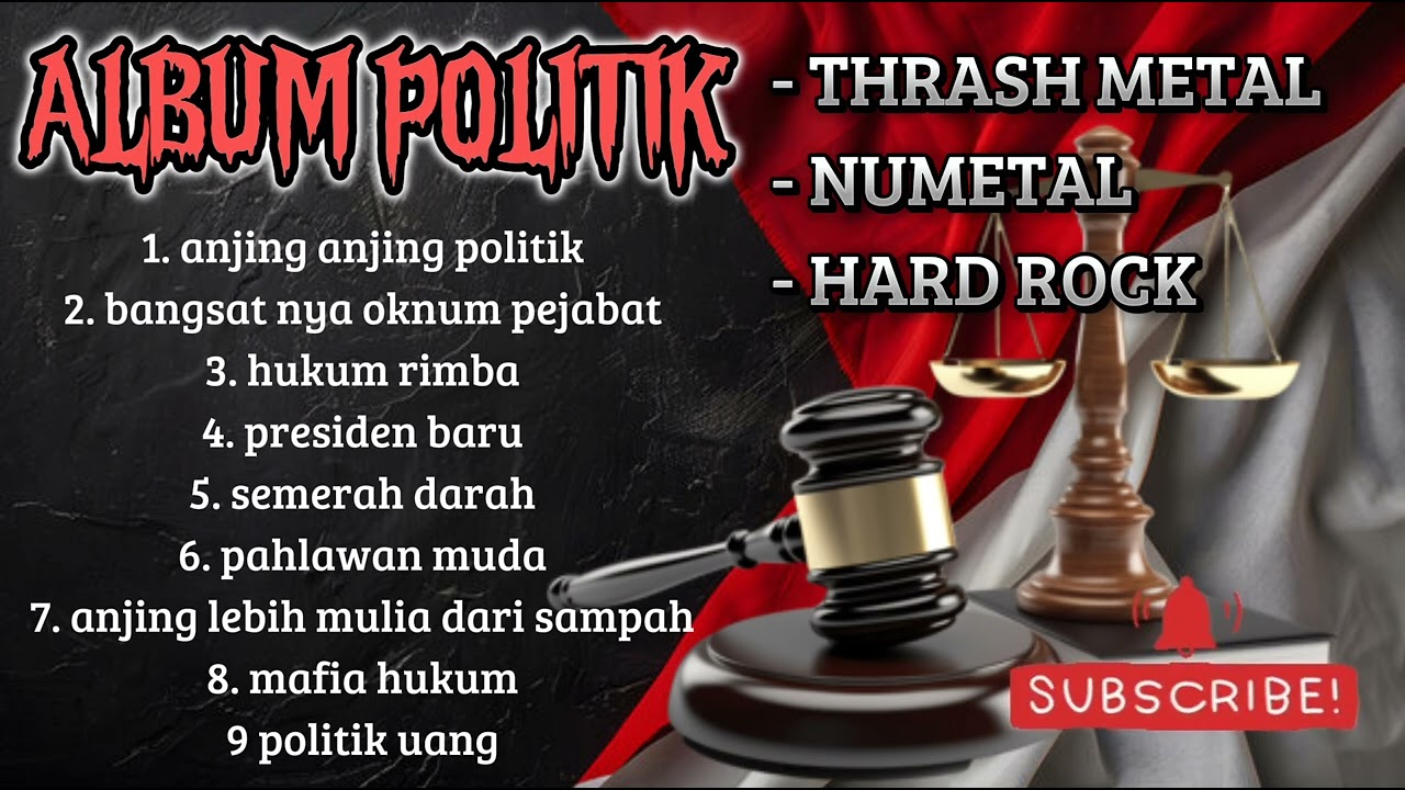 LAGU THRASH METAL - HARD ROCK - NUMETAL‼️album politik hits, trending❗ ( official music video )
