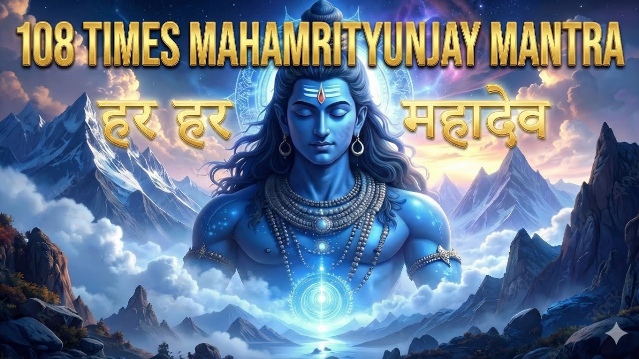 108 Times Mahamrityunjay Mantra | Powerful Healing Mantra | Om Tryambakam | Shiv Mantra