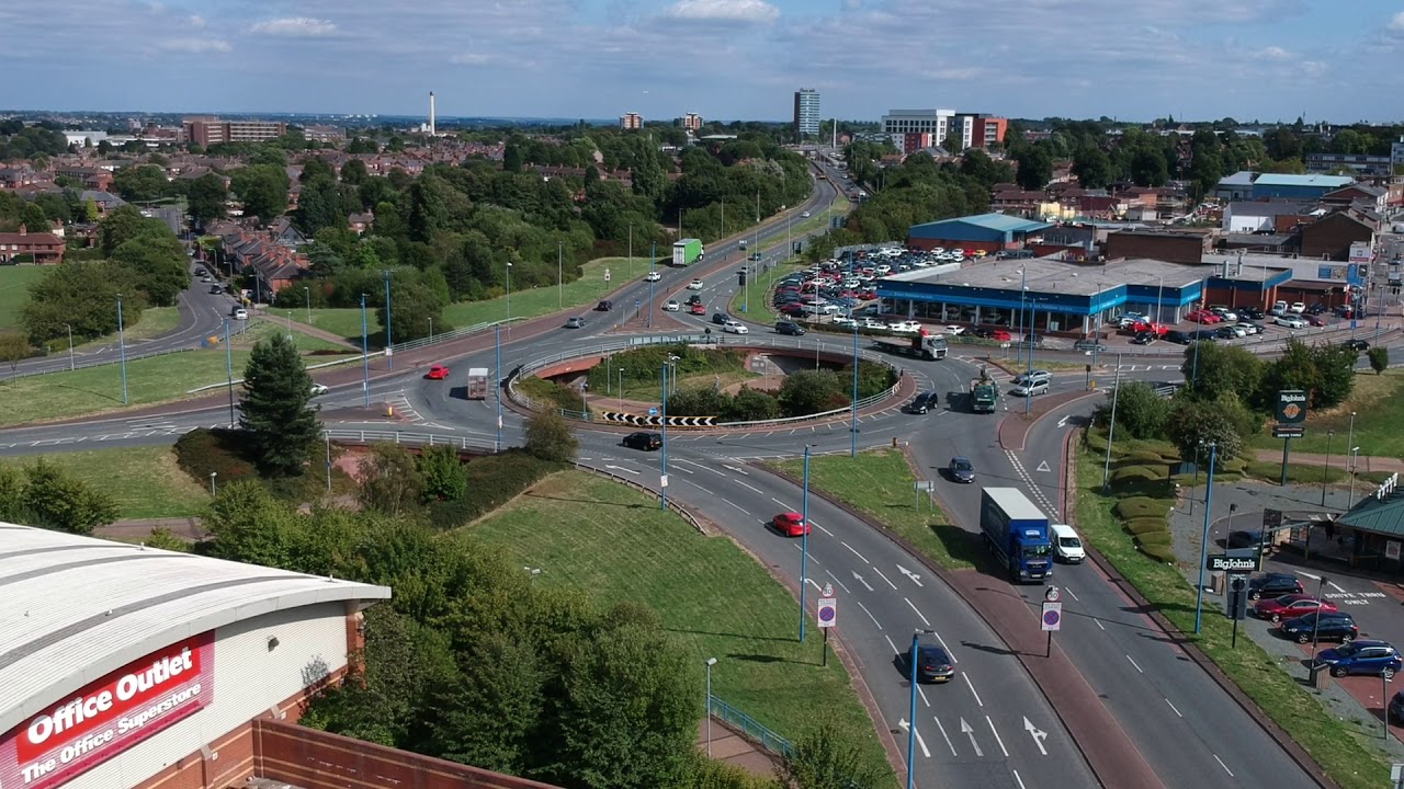 West Brom high street drone footage ( raw footage)