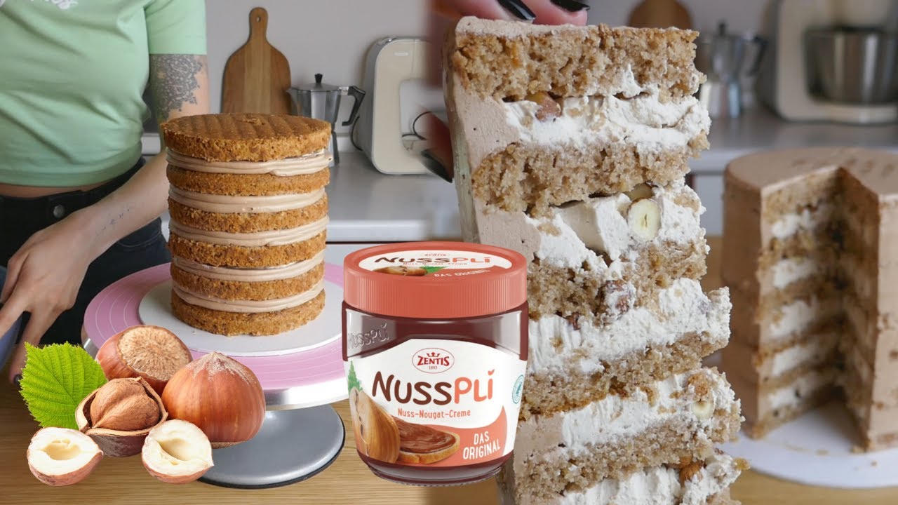 😊Nuss Torte einfach und schnell für Motivtorten