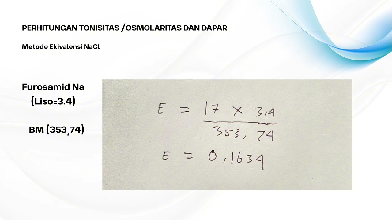 Ujian  (Pembuatan dan perhitungan sediaan obat steril injeksi volume kecil)- universitas wallacea 
