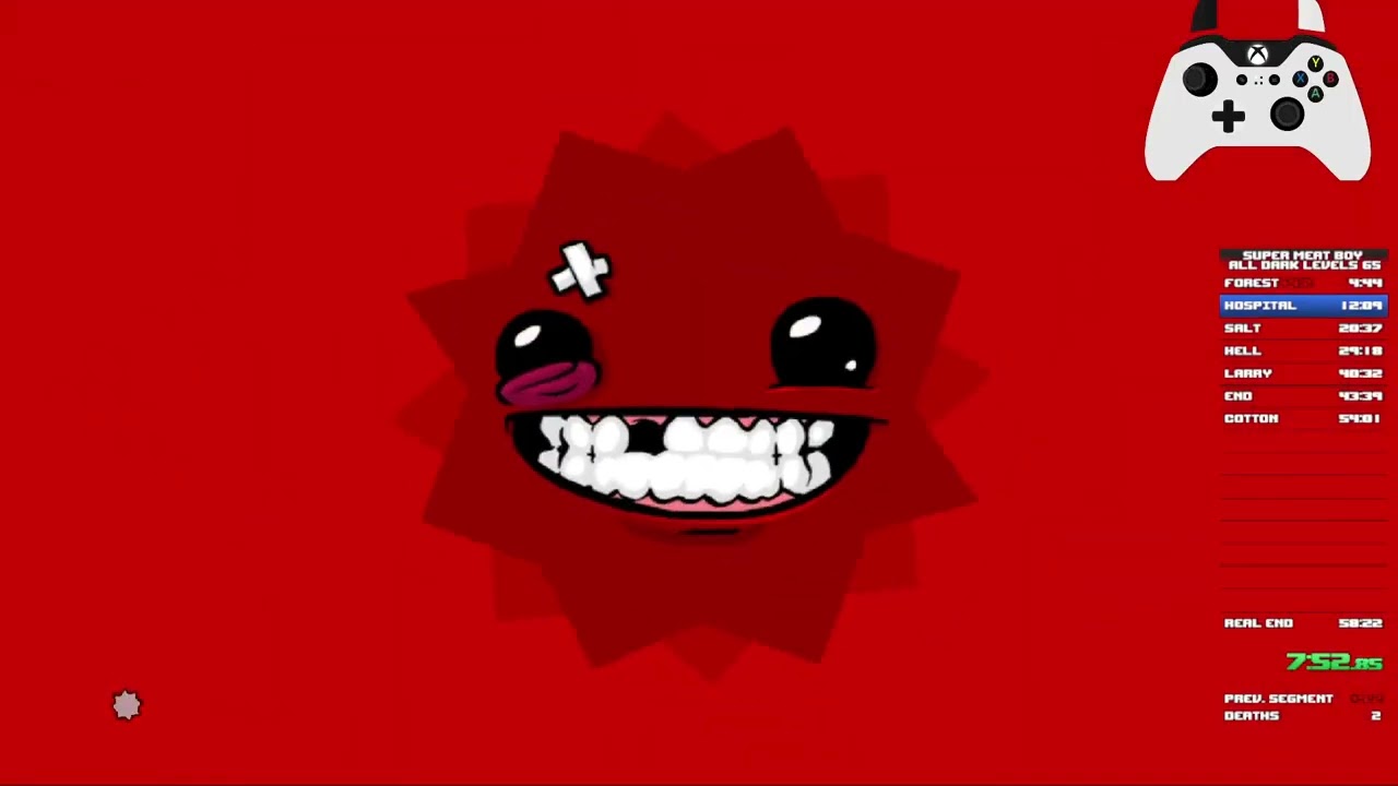 Super Meat Boy all dark levels in 58:14