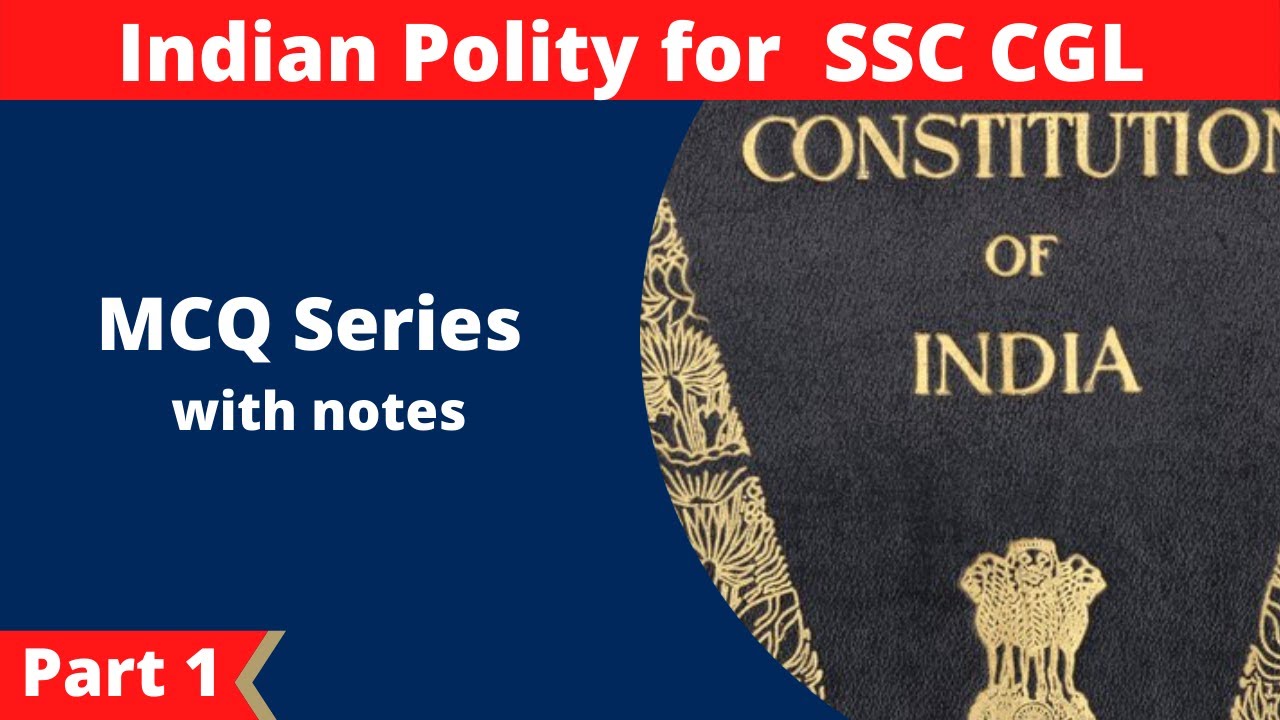 Indian Polity MCQ Series part 1 || Indian Constitution || Indian polity for  SSC CGL and Railway