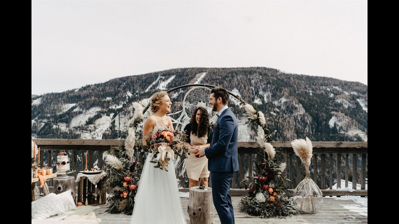 Boho Winterhochzeit in den Bergen | One Day Hochzeitsplanung