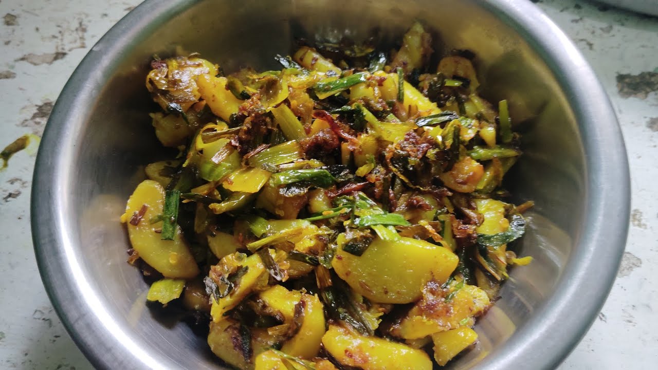 Sagga wale pyaj aur Aalu ki bhujiya sabji#recipe #easyrecipe #cooking #indianrecipe #tastyindia #