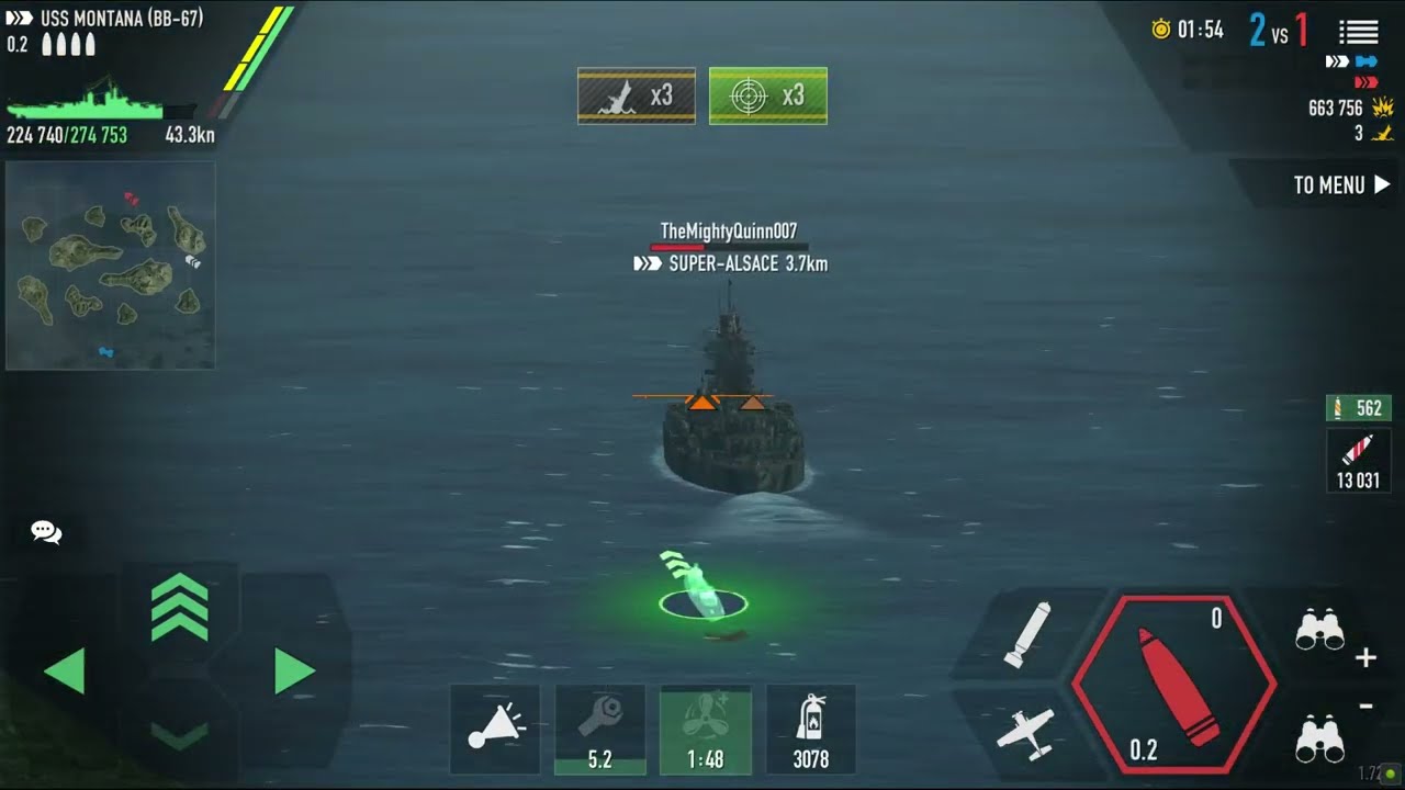 [Battle of warships] USS Montana in Battle  !!