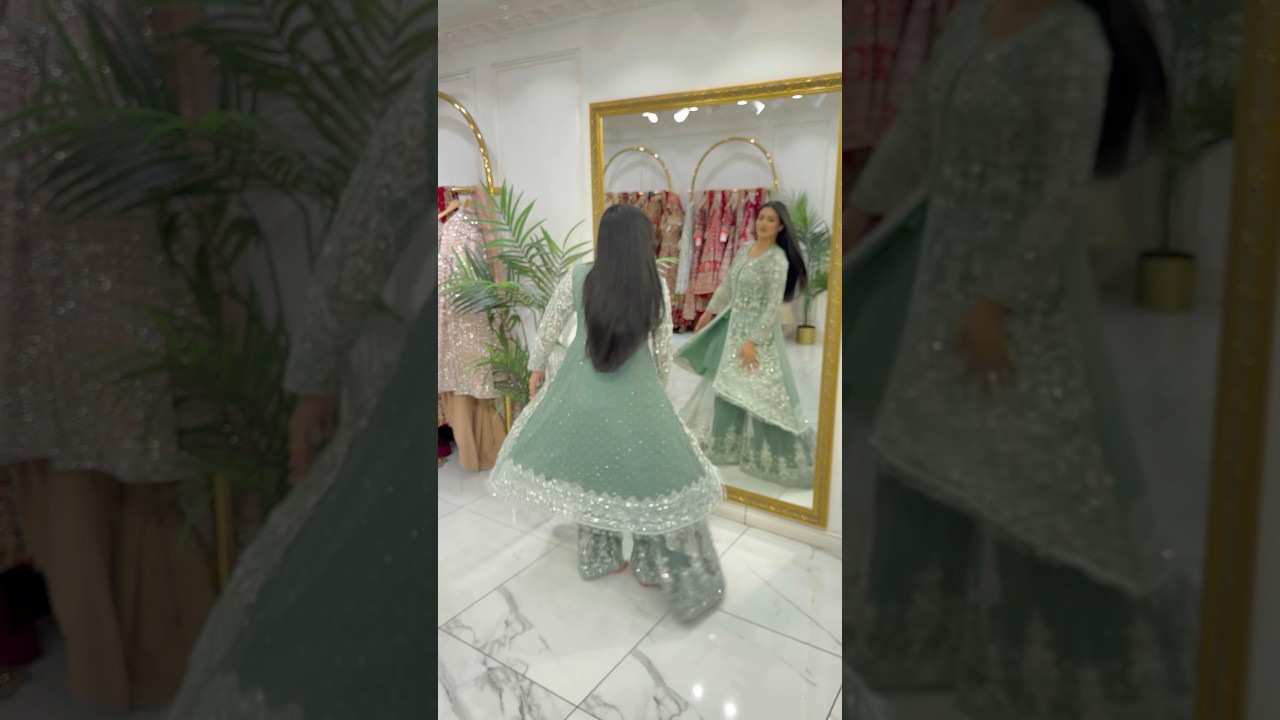 WATCH TILL END👀MOST BEAUTIFUL AMAZING JACKET STYLE OUTFIT IN GREEN COLOR BY 7AATRANG BRIDAL👀🤌🏻❤️