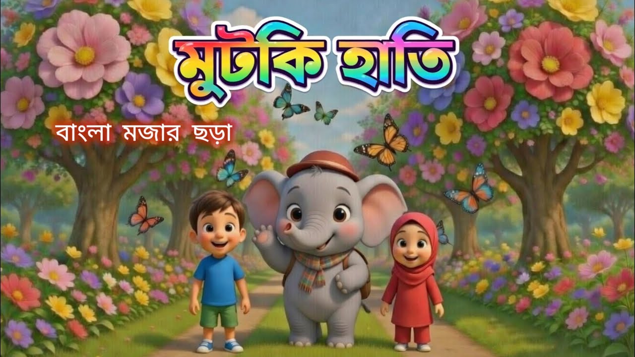 মুটকি হাতি 🐘 | মজার বাংলা নার্সারি ছড়া | Kids Bengali Rhyme | Funny Elephant Song for Kids