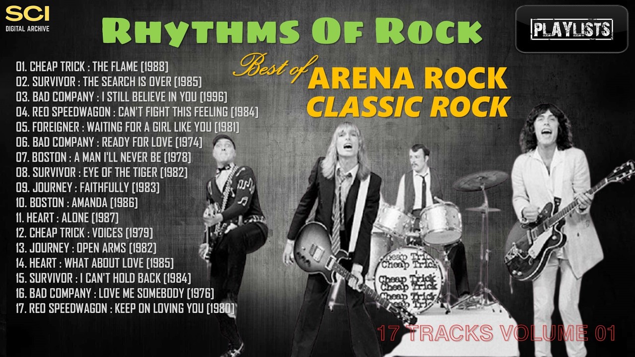 BEST OF ARENA ROCK, CLASSIC ROCK / 17 TRACKS / VOL.  01 / Rhythms Of Rock / VA / [with lyrics]
