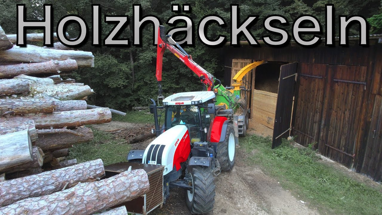 Holzhäckseln mit Steyr und Heizomat 2017